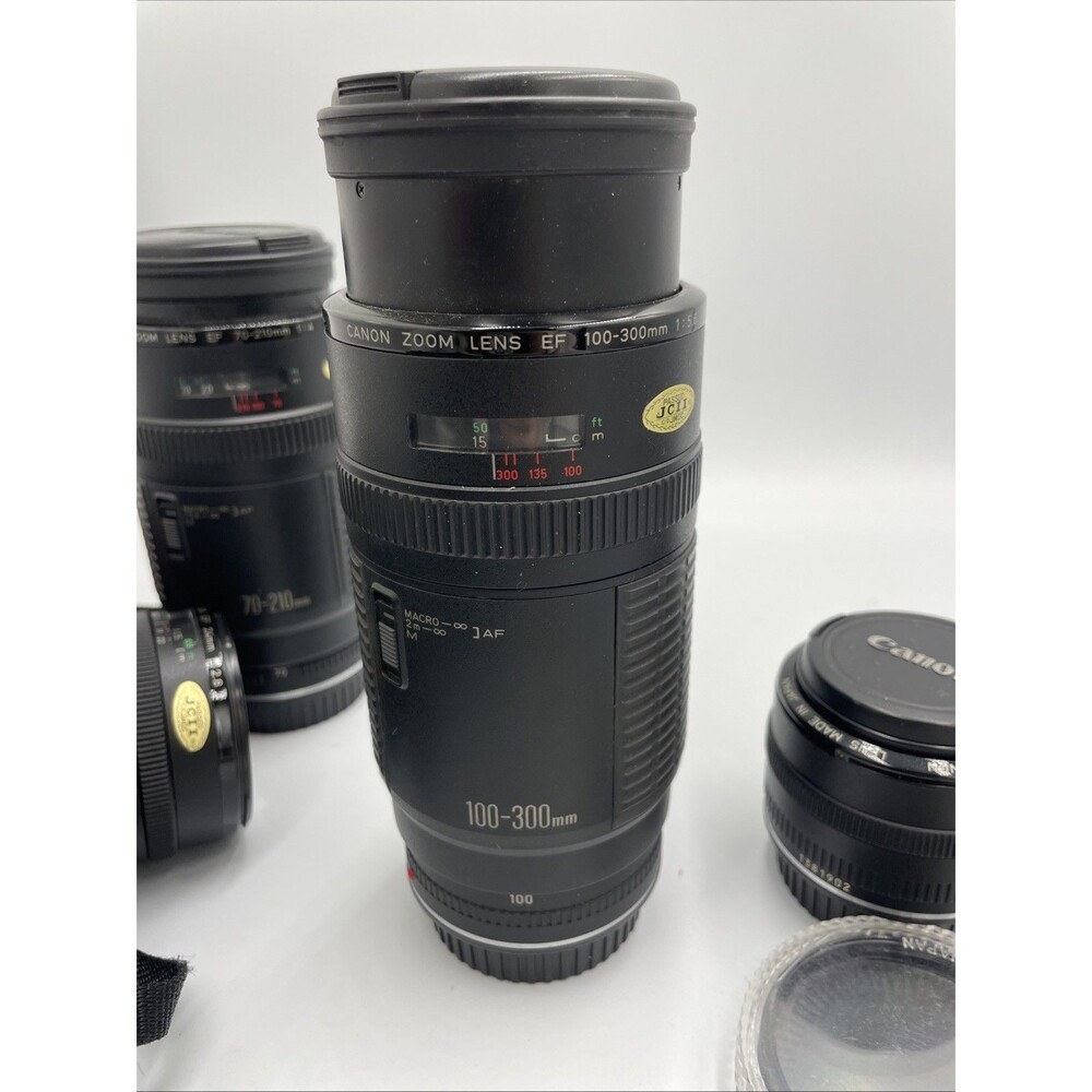 Canon EOS Rebel XS DSLR Camera Cannon 650 Speedlite 300ez Lens Lot Filters Works - Picture 12 of 16